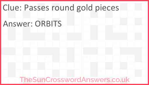Passes round gold pieces Answer