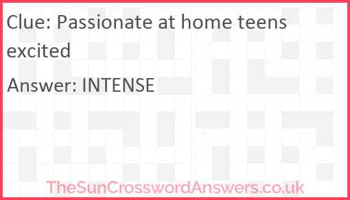 Passionate at home teens excited Answer