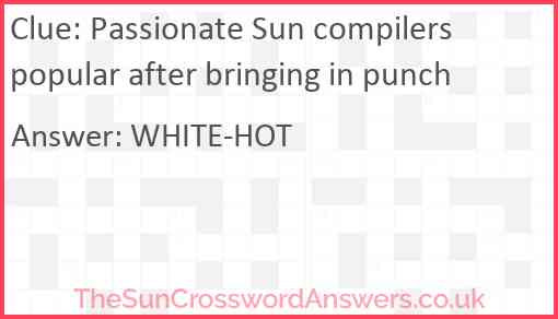 Passionate Sun compilers popular after bringing in punch Answer
