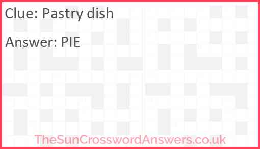 Pastry dish Answer