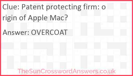 Patent protecting firm: origin of Apple Mac? Answer