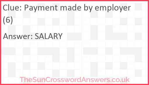 Payment made by employer (6) Answer