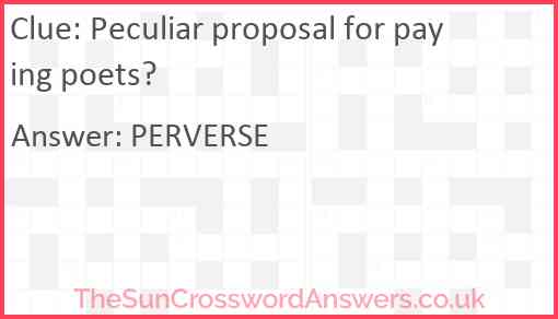 Peculiar proposal for paying poets? Answer
