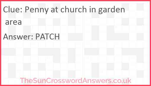 Penny at church in garden area Answer