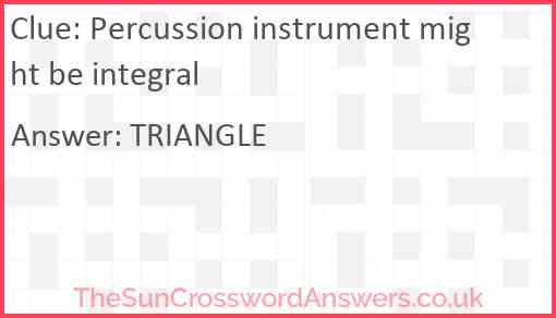 Percussion instrument might be integral Answer