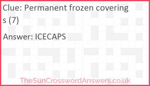 Permanent frozen coverings (7) Answer