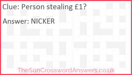 Person stealing £1? Answer