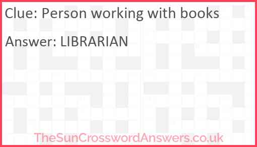 Person working with books Answer