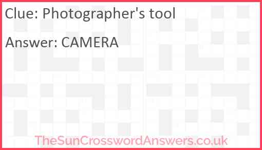 Photographer's tool Answer