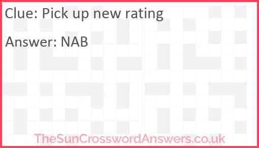Pick up new rating Answer