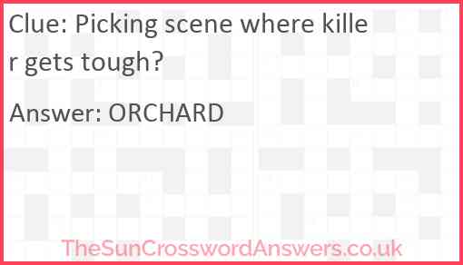 Picking scene where killer gets tough? Answer