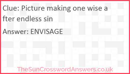 Picture making one wise after endless sin Answer