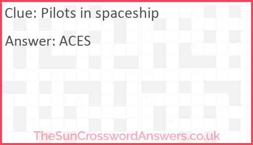 Pilots in spaceship Answer