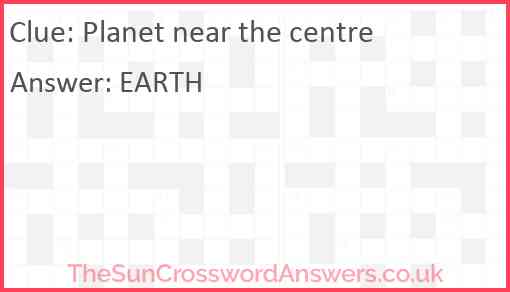 Planet near the centre Answer