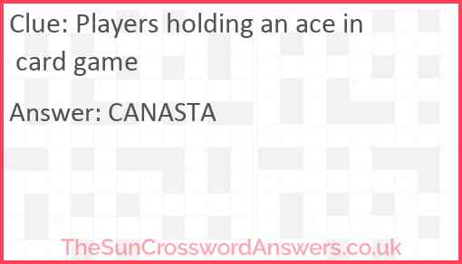 Players holding an ace in card game Answer