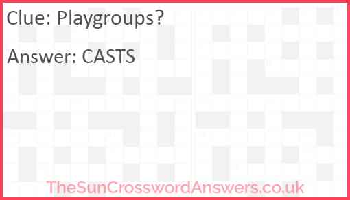 Playgroups? Answer