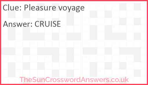 Pleasure voyage Answer