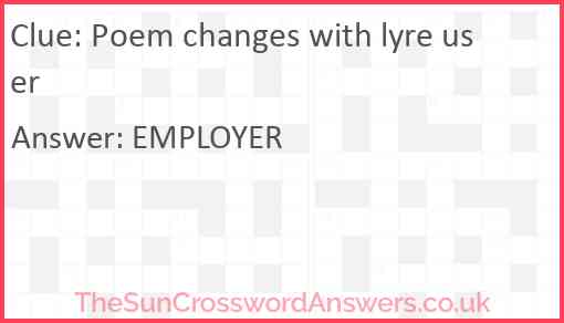 Poem changes with lyre user Answer