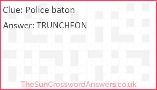 Police baton Answer