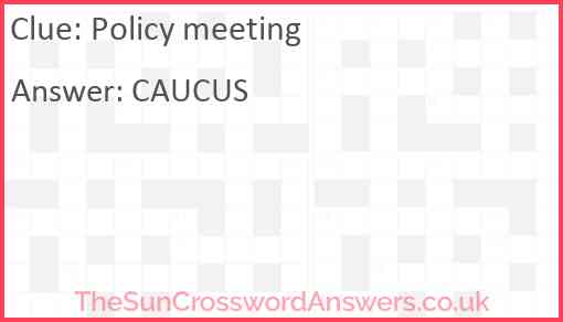 Policy meeting Answer