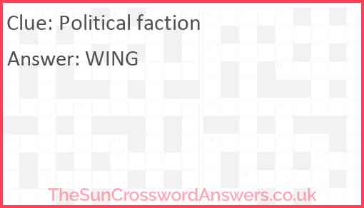 Political faction Answer