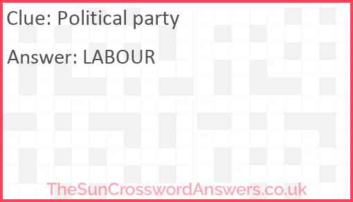 Political party Answer
