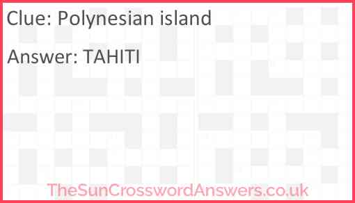 Polynesian island Answer