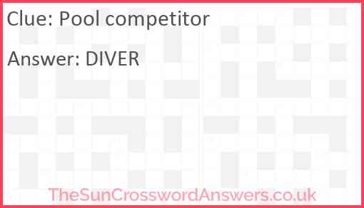Pool competitor Answer