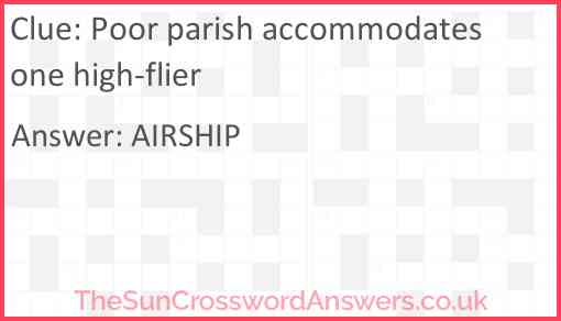 Poor parish accommodates one high-flier Answer