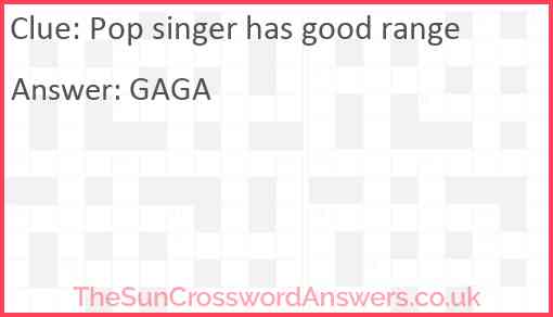 Pop singer has good range Answer