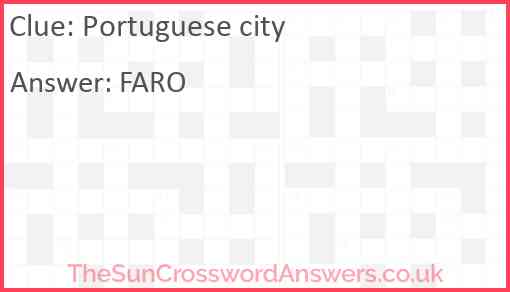 Portuguese city Answer