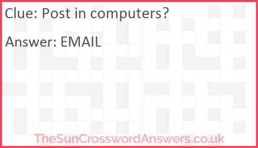 Post in computers? Answer