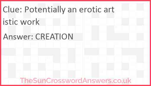 Potentially an erotic artistic work Answer