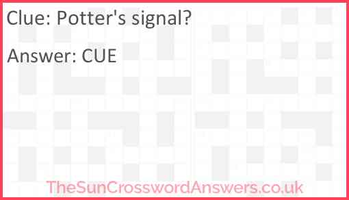 Potter's signal? Answer