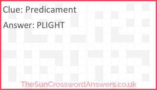 Predicament crossword clue TheSunCrosswordAnswers co uk