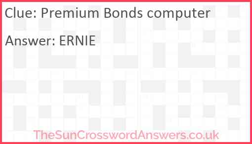 Premium Bonds computer Answer