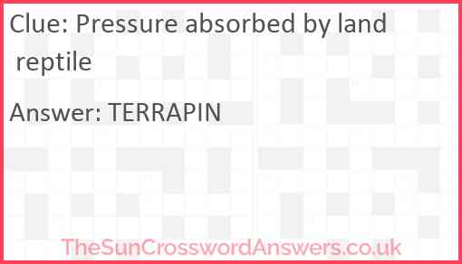 Pressure absorbed by land reptile Answer