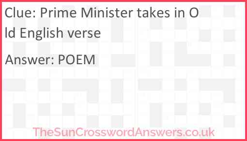 Prime Minister takes in Old English verse Answer