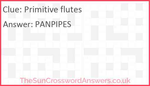 Primitive flutes Answer