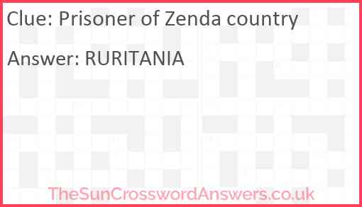 Prisoner of Zenda country Answer