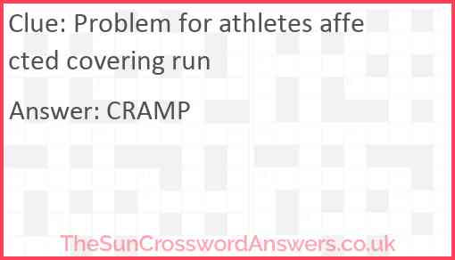Problem for athletes affected covering run Answer