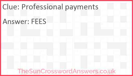 Professional payments Answer