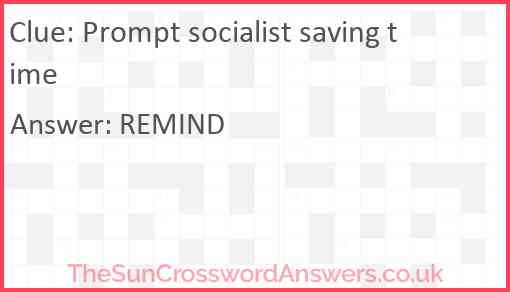 Prompt socialist saving time Answer