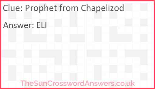 Prophet from Chapelizod Answer