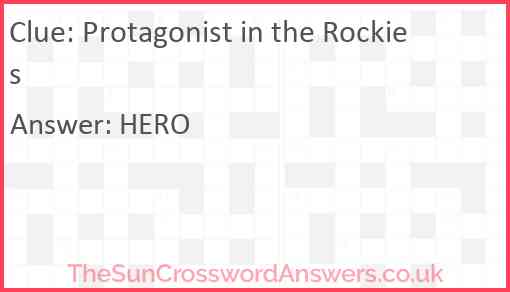 Protagonist in the Rockies Answer