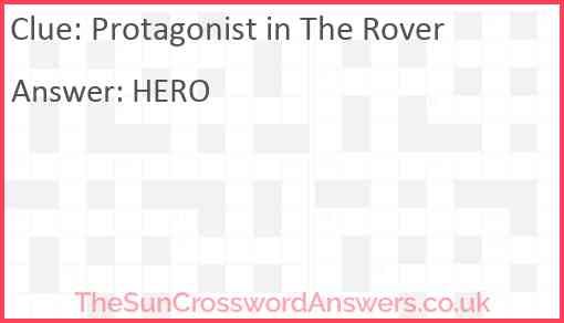 Protagonist in The Rover Answer