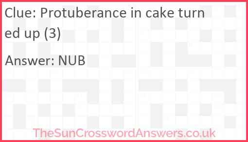 Protuberance in cake turned up (3) Answer