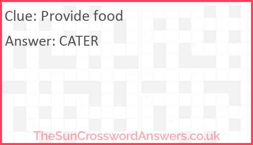 Provide food Answer