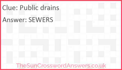Public drains Answer
