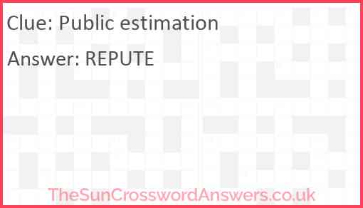 Public estimation Answer
